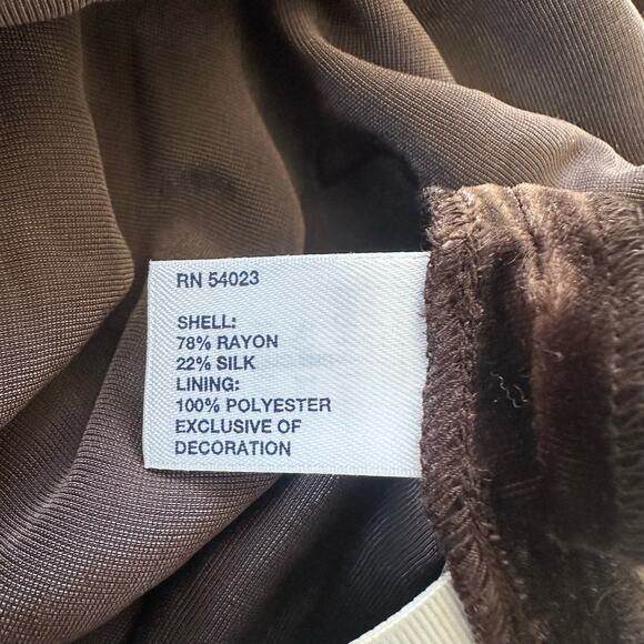 GAP Womens Dress 6 Brown Velvet Babydoll Mini V-Neck Whimsigoth Fairy Grunge - Picture 10 of 15